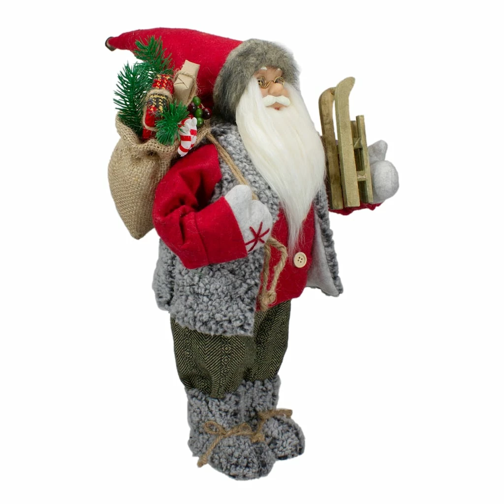Outlet π― 18" Standing Santa π Christmas Figure Carrying Presents & Sled by Northlight π - Image 2
