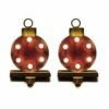 Cheap ⭐ Glitzhome® 7.5" Marquee Ornament Stocking Holder with LED Lighting, 2ct. ✨