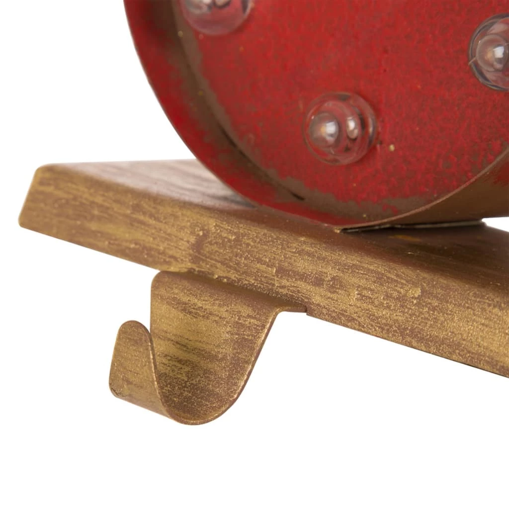 Cheap โญ Glitzhome® 7.5" Marquee Ornament Stocking Holder with LED Lighting, 2ct. โจ - Image 5