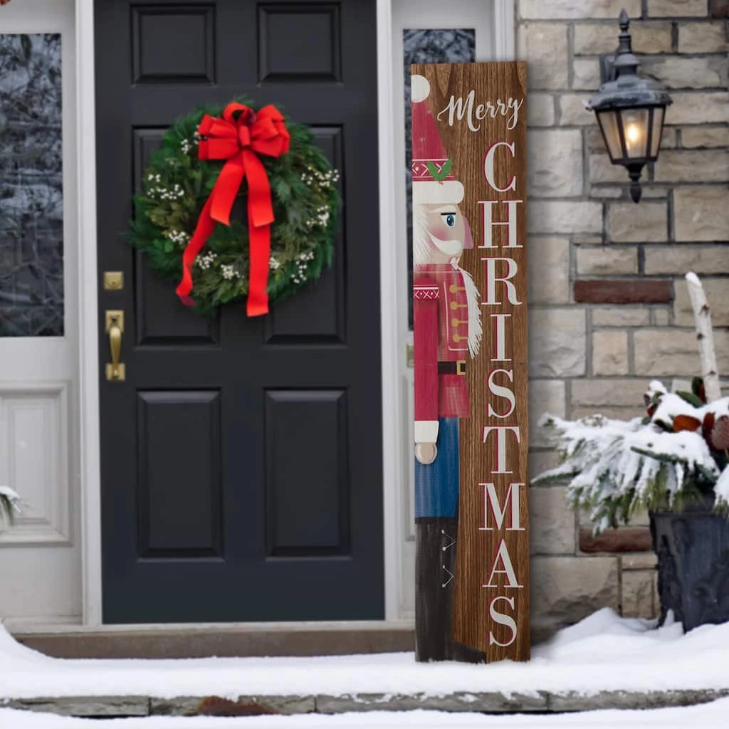 Best Sale π Glitzhome® 5ft. Wooden Nutcracker Porch Sign π - Image 2