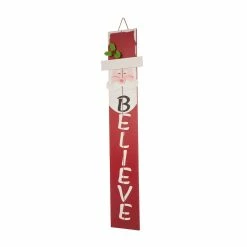 Budget ๐ฅ Glitzhome® 3.5ft. Wooden Believe Santa Porch Sign โค๏ธ