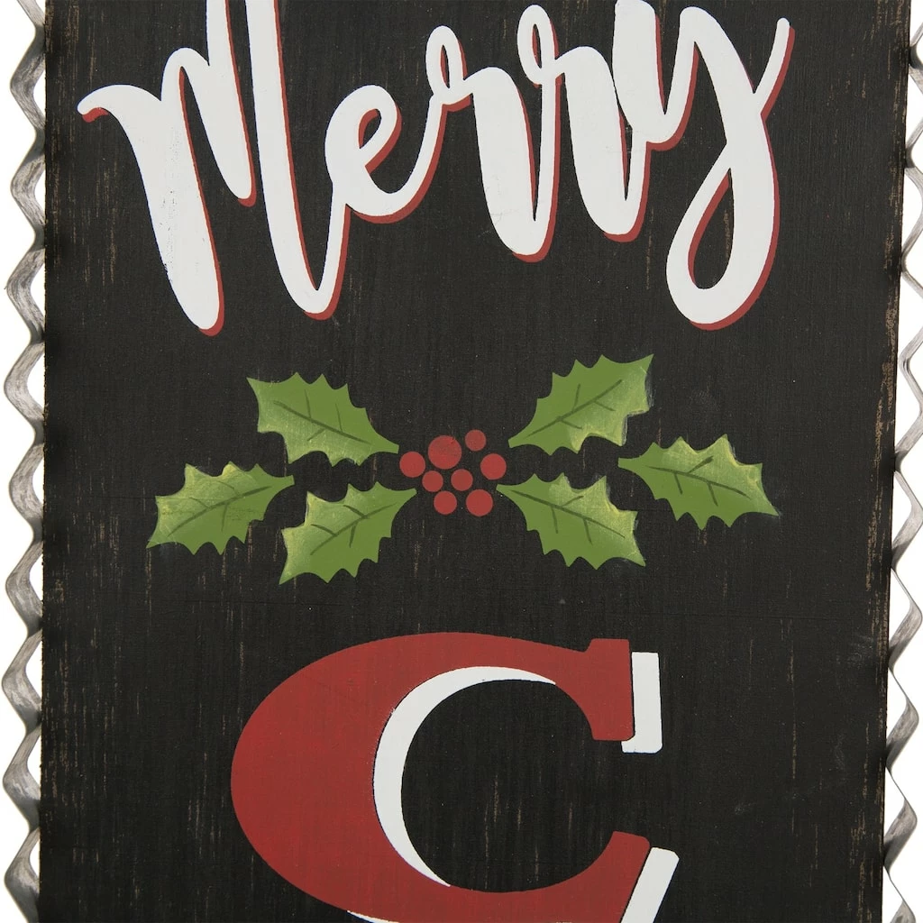 Best deal ๐ Glitzhome® 3ft. Black Wooden ๐ Christmas Porch Sign ๐งจ - Image 4