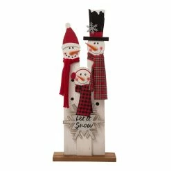 Flash Sale ๐ Glitzhome® 35" Wooden Snowman Family Porch Sign ๐