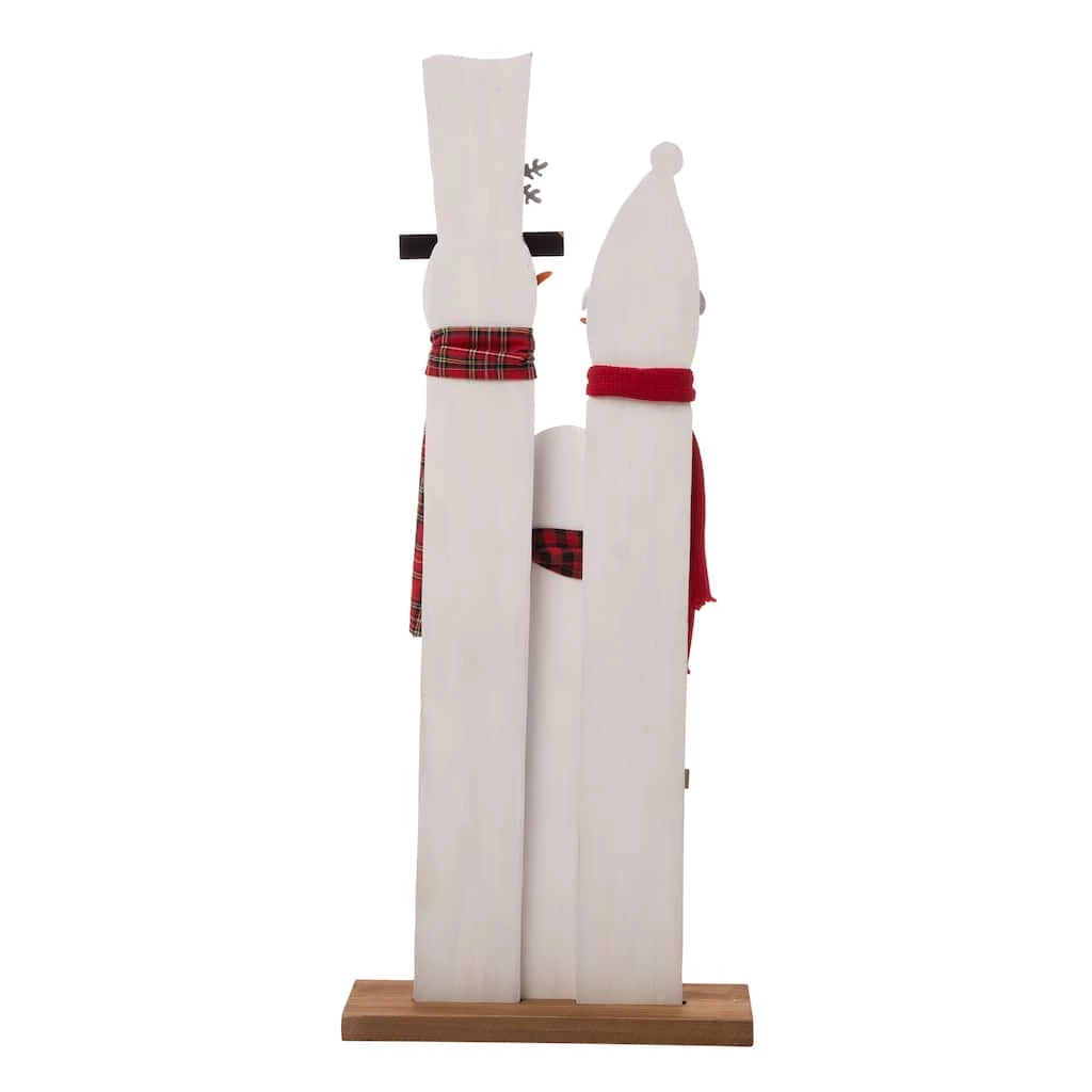 Flash Sale π Glitzhome® 35" Wooden Snowman Family Porch Sign π - Image 4