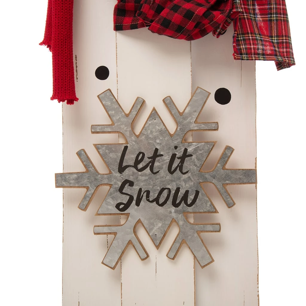 Flash Sale π Glitzhome® 35" Wooden Snowman Family Porch Sign π - Image 7