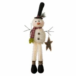 Best deal 🤩 Glitzhome® 28" Fabric Snowman with Dangling Legs 🥰