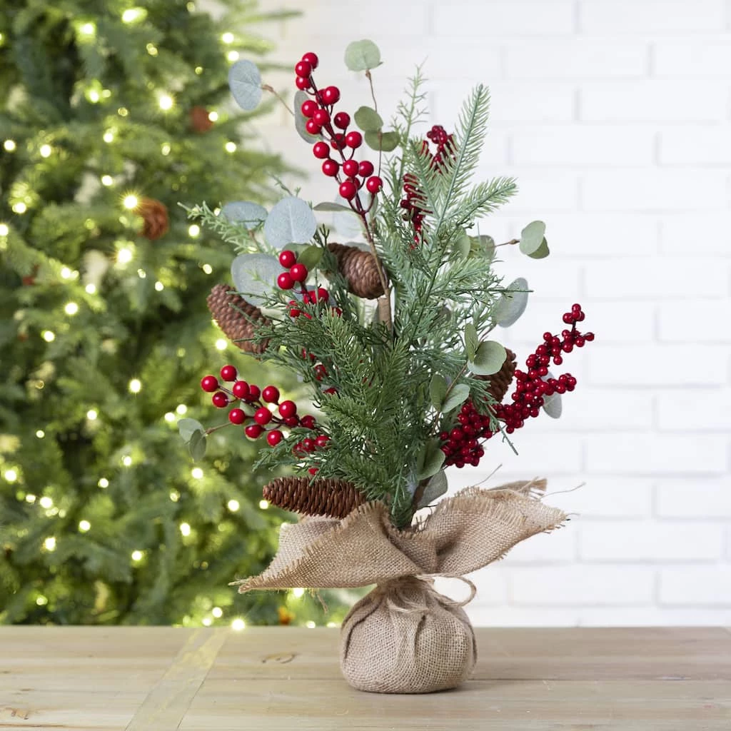 Cheap β Glitzhome® π Christmas Pine, Eucalyptus & Berry Tree π - Image 2
