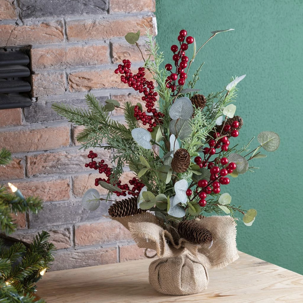 Cheap β Glitzhome® π Christmas Pine, Eucalyptus & Berry Tree π - Image 3