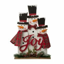 Hot Sale 🎉 Glitzhome® 18" Wooden Snowman Family Décor Accent 🔥
