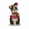 Discount 🤩 Glitzhome® 16" Wooden 🐶 Dog 🎁 Christmas Décor Accent 🌟