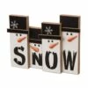 Promo 🔔 Glitzhome® 12" Wooden Snowman Family Tabletop Accent 🌟