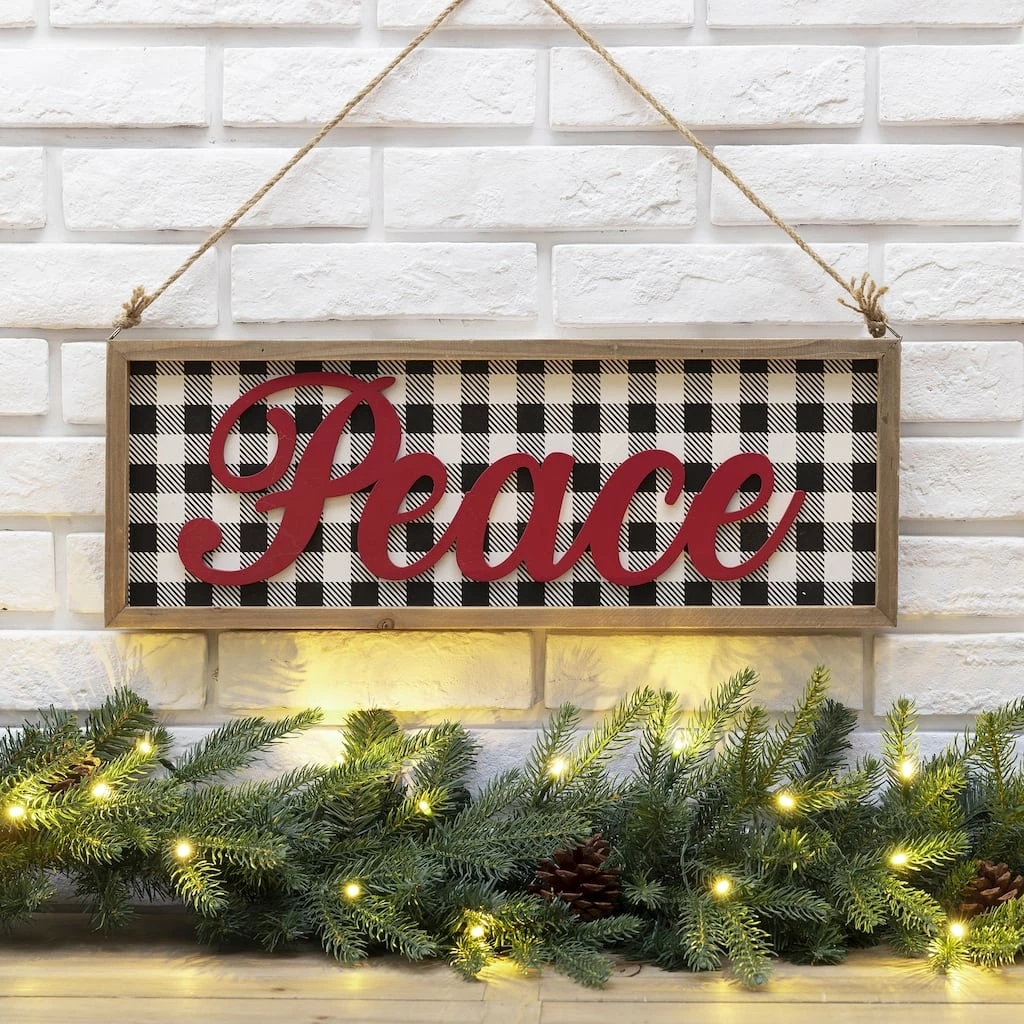 Hot Sale ๐ฅฐ Glitzhome® Double-Signed Peace & Believe Wall Décor โญ - Image 3