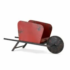 Top 10 🎉 28" Red Metal Wheelbarrow by Melrose 👏