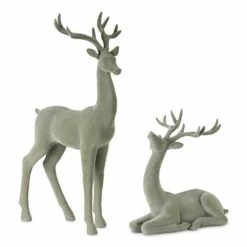 Best Pirce 🥰 Gray Deer Set, 10" & 17" by Melrose 😍