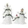 Discount 🧨 White Terra Cotta Snowman Set, 9.25" & 12.25" by Melrose 🔔