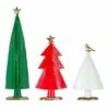 Outlet ⌛ Red, White & Green Metal Tree Set 21", 22" & 32" by Melrose ⌛