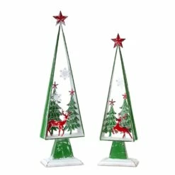 Budget ✨ Green Metal Tree Cut-Out Set, 28" & 32" by Melrose 😉