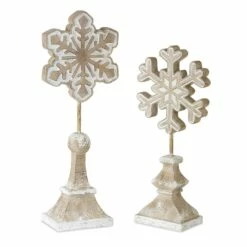 Cheap ⌛ Snowflake on Spool Set, 14" & 17.5" by Melrose ❤️