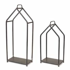 Outlet ✔️ Iron Firewood Frame Set, 31.5" & 43.5" by Melrose 🌟