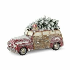 Best deal 🔔 7.5" Car with Snow Covered Tree Décor Accent by Melrose 🎁
