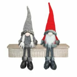 Coupon ✔️ 26" Gray & Red Gnome Set by Melrose 🧨