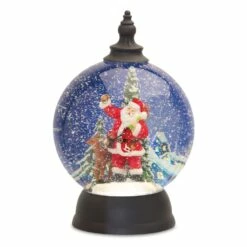 Discount 🛒 9.25" Santa in Sleigh Scene Snow Globe by Melrose ✔️