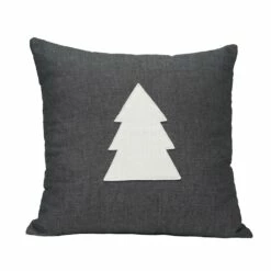 Flash Sale 🔥 Style Me Pretty 🎄 Christmas Tree Chambray Throw Pillow 👏