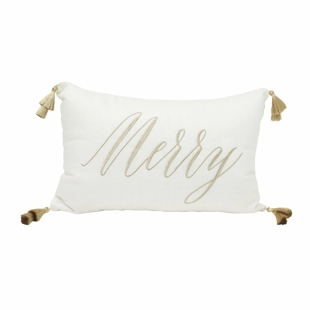 Discount ๐ Style Me Pretty Merry Gold Throw Pillow โ