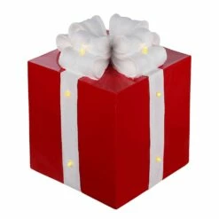 New 👏 Haute Decor 9.5" White & Red LED 🎁 Christmas Present 🎁