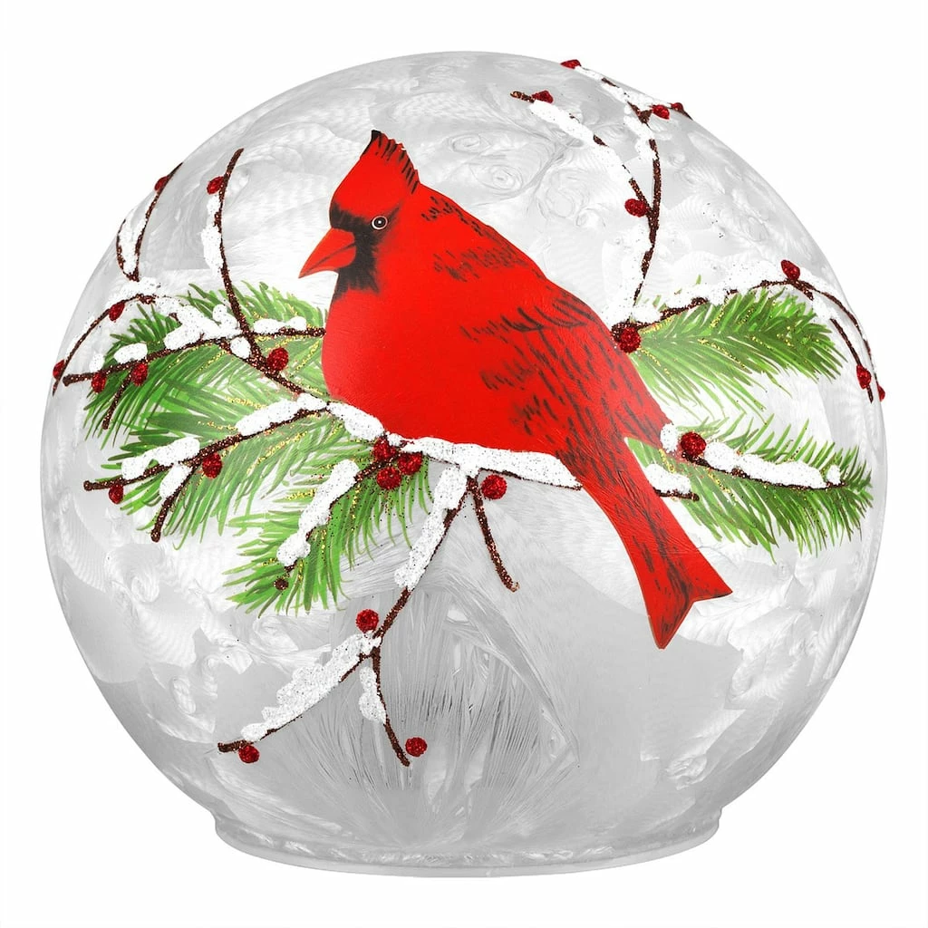 Best reviews of 😀 Haute Decor 6" Lighted Cardinal ❄ Christmas Globe 🔥