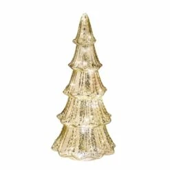 Buy ❤️ Gold Lighted Faux Mercury Glass Tabletop Tree by Haute Decor 🎁
