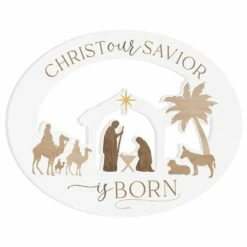 Best Sale 💯 P. Graham Dunn Christ Our Savior Is Born Sign by P Graham Dunn 🌟
