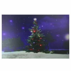 Coupon ⌛ LED Lighted Color Changing 🎁 Christmas Tree Canvas Wall Art by Northlight ⌛
