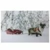 Best Sale 😀 Fiber Optic Lighted Santa In His Sleigh Canvas Wall Art by Northlight 🛒