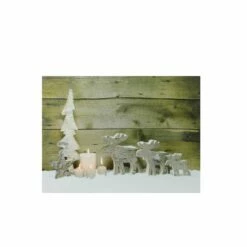 Flash Sale ๐ LED Lighted Flickering Candles And Winter Wooden Moose Canvas Wall Art by Northlight โจ