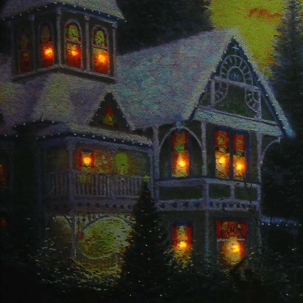 Cheapest ๐ LED Lighted Victorian ๐ Christmas At Sunset Canvas Wall Art by Northlight ๐งจ - Image 3