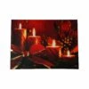 Best Sale 👍 LED Lighted Glitter Striped Candles With Poinsettia & Bow 🎁 Christmas Wall Art by Northlight 🤩