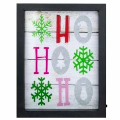 Budget 🔥 LED Lighted "HO HO HO" With Snowflakes 🎄 Christmas Wall Art by Northlight ✔️