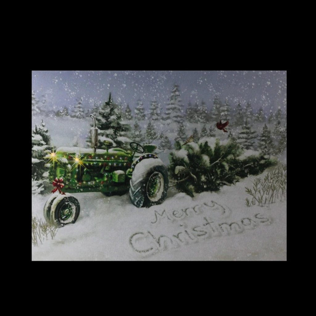 Best Pirce β€οΈ LED Lighted Merry π Christmas Tractor Canvas Wall Art by Northlight π - Image 4
