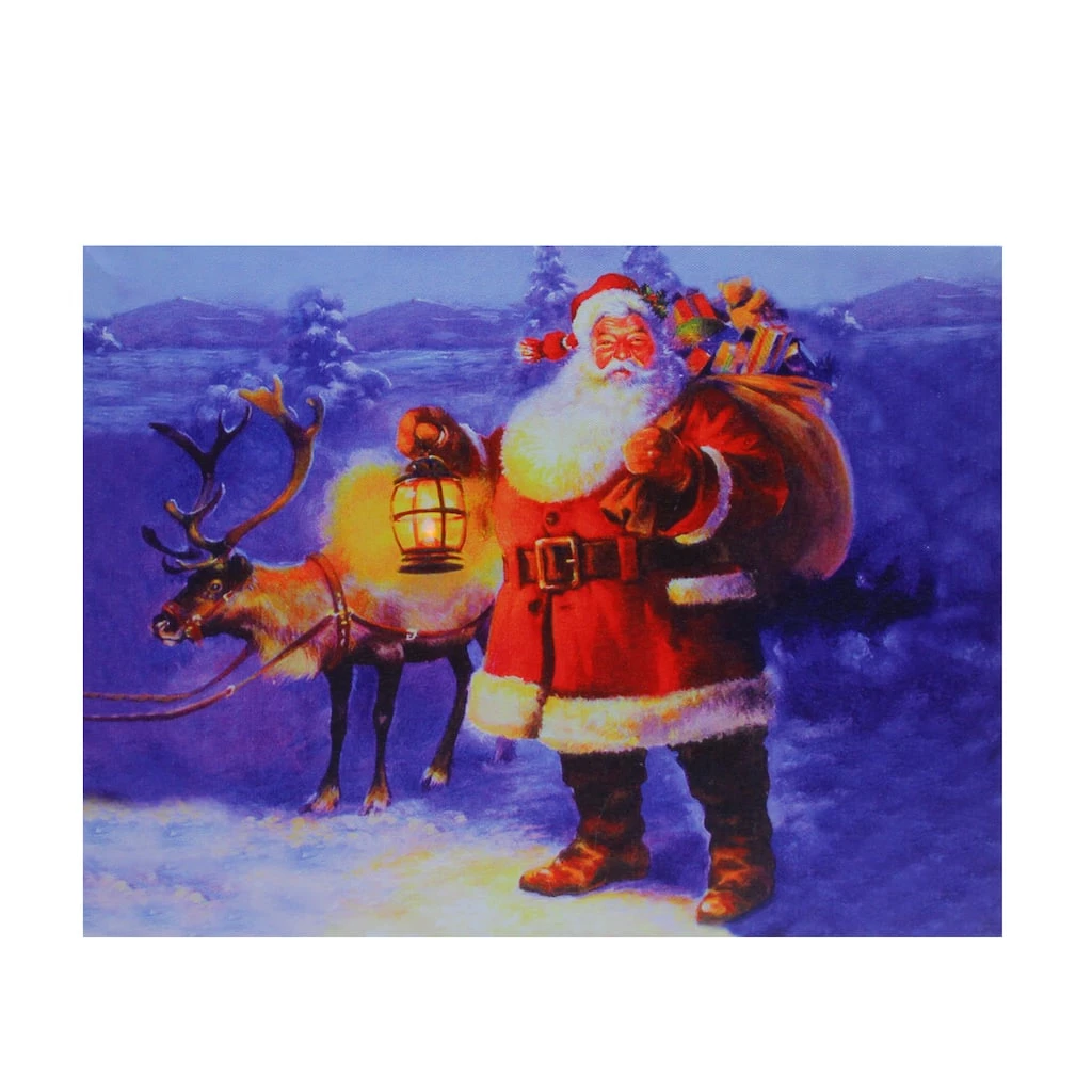 Cheap ๐คฉ LED Lighted Santa Claus With Reindeer ๐
Christmas Canvas Wall Art by Northlight ๐