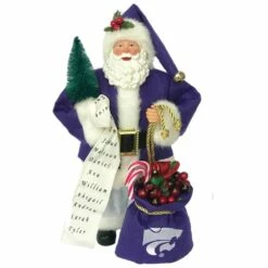 Hot Sale 😍 Santa's Workshop 12" Kansas State Santa by SantasWorkshop 🧨