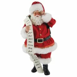 Flash Sale 😀 Santa's Workshop 10" Traditional Santa with List Figurine by SantasWorkshop 👍