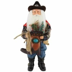 Flash Sale 💯 Santa's Workshop 15" Cowboy with Boot Santa Figurine by SantasWorkshop ❤️