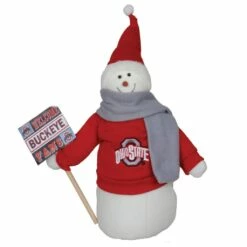 Best Pirce 🎉 Santa's Workshop 12'' Ohio State Snowman Fan Figurine by SantasWorkshop 🔥