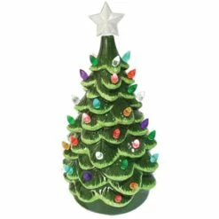Outlet 😉 Santa's Workshop 14" Green Ceramic Tree by SantasWorkshop 🤩