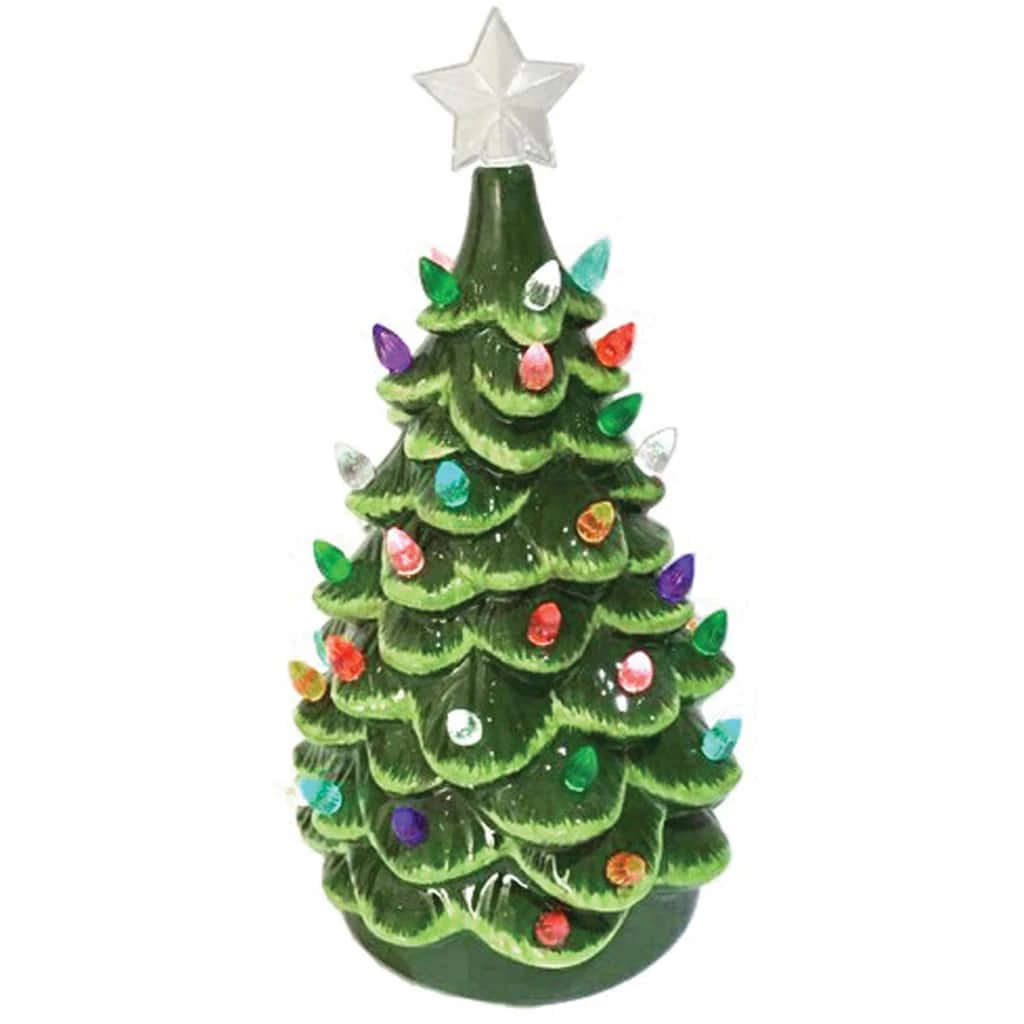 Outlet ๐ Santa's Workshop 14" Green Ceramic Tree by SantasWorkshop ๐คฉ