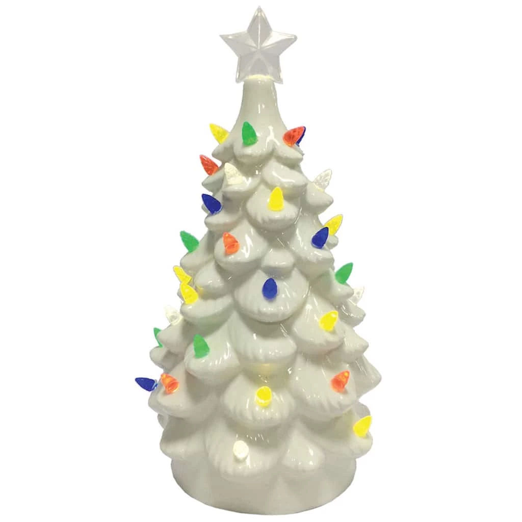 Best Pirce 🔥 Santa's Workshop 14" LED White Ceramic Tree by SantasWorkshop ⭐