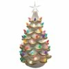 Best deal 😉 Santa's Workshop 14" Lighted White Ceramic Tree with Gold Tips by SantasWorkshop 👏