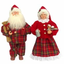 Flash Sale ⌛ Santa's Workshop 15" Plaid Pajama Clauses Set by SantasWorkshop ⭐