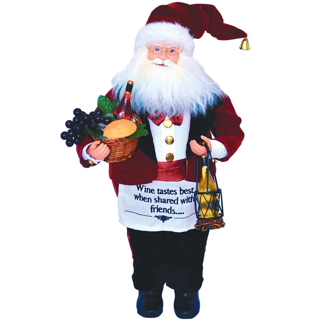 Wholesale ๐ Santa's Workshop 18" Wine Steward Claus by SantasWorkshop ๐